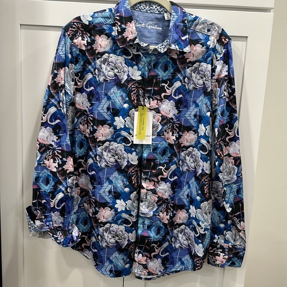 ๐ NEW! Robert Graham Kasson Cotton Long Sleeve Button-Up Shirt โ Size Medium ๐ - Picture 3 of 13